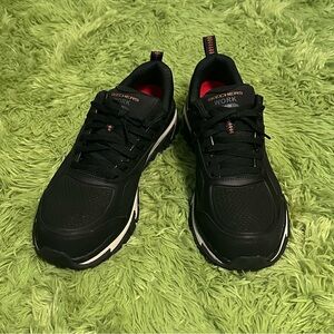 Skechers Men's Black and Red Athletic Shoes